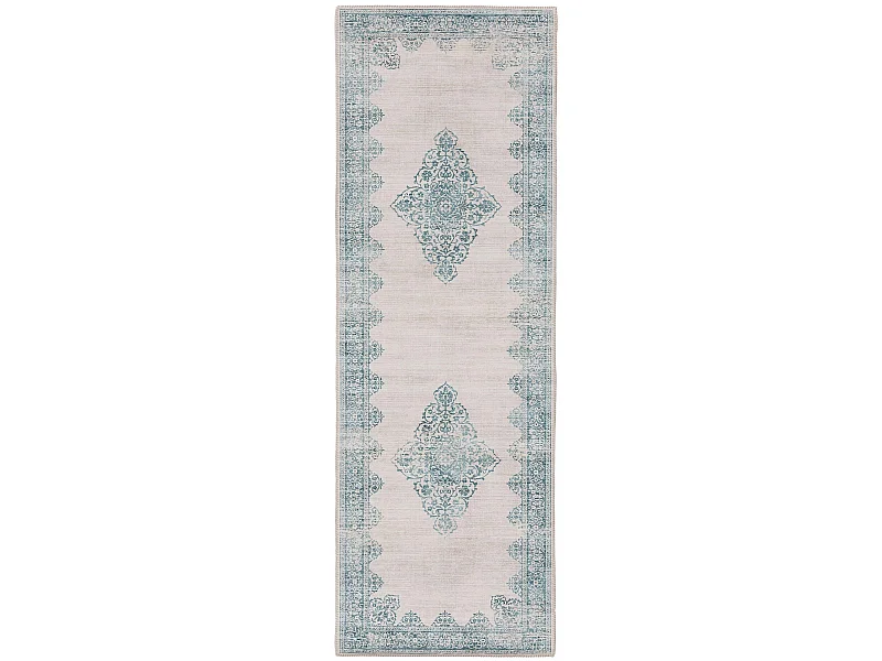 Tapis de couloir Laury Turquoise 80x240 cm