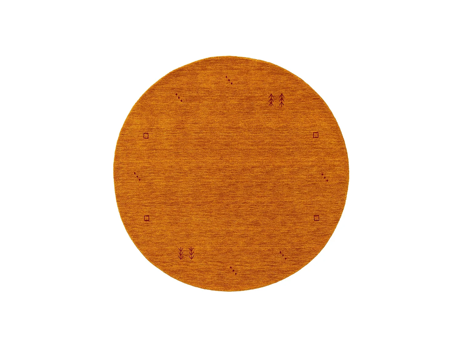 Tapis en laine rond Jamal Jaune ø 200 cm rond