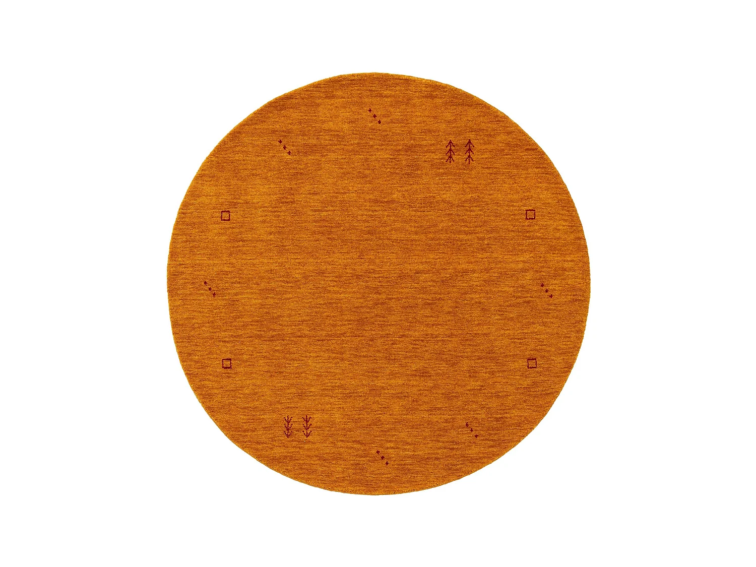 Tapis en laine rond Jamal Jaune ø 200 cm rond