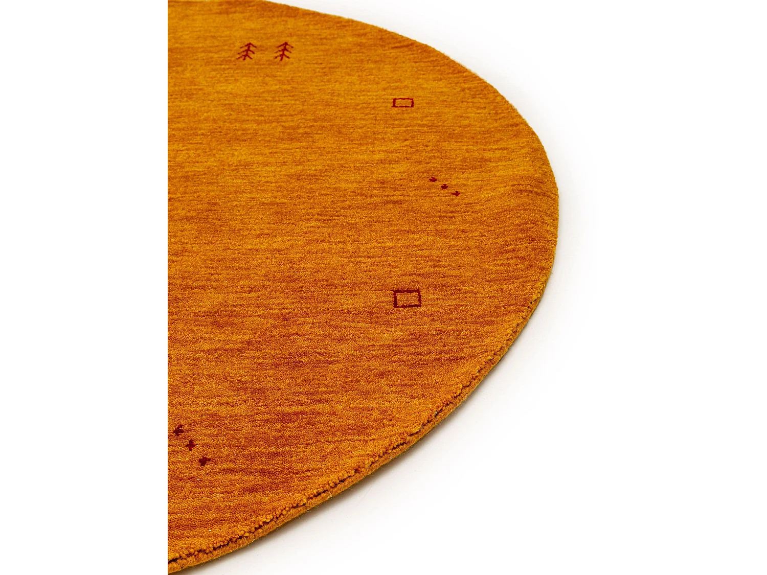 Tapis en laine rond Jamal Jaune ø 200 cm rond