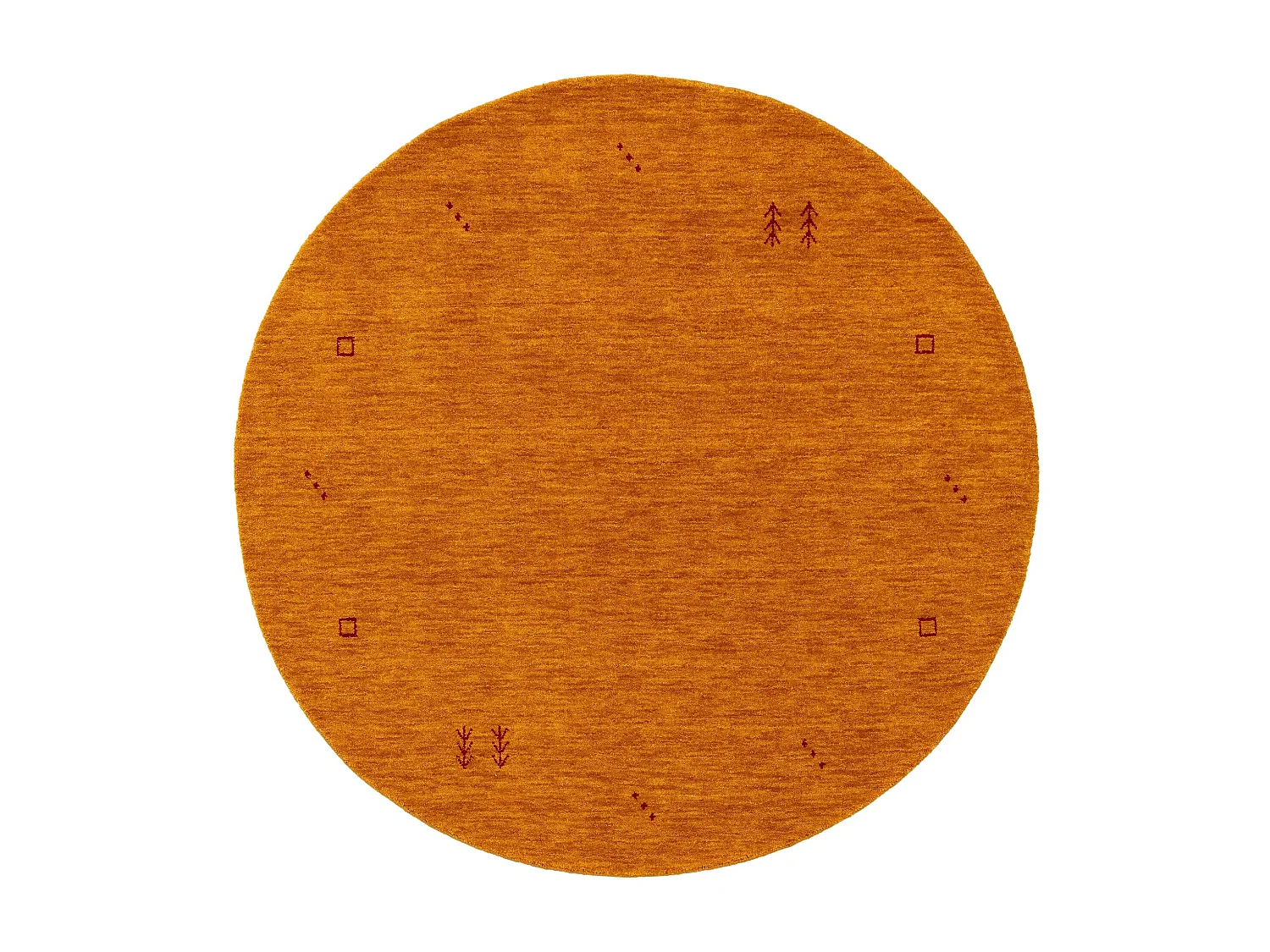 Tapis en laine rond Jamal Jaune ø 200 cm rond