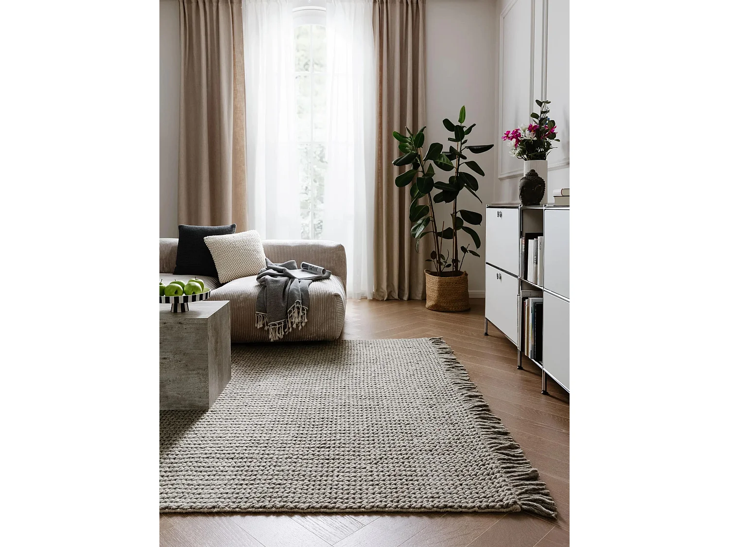 Tapis de laine Velma Gris 200x300 cm