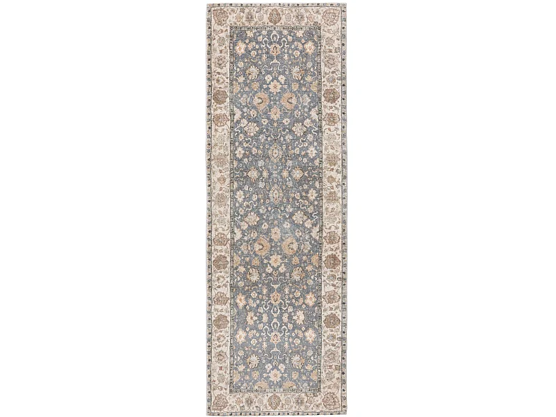 Tapis de couloir Mara Beige/Bleu 80x240 cm