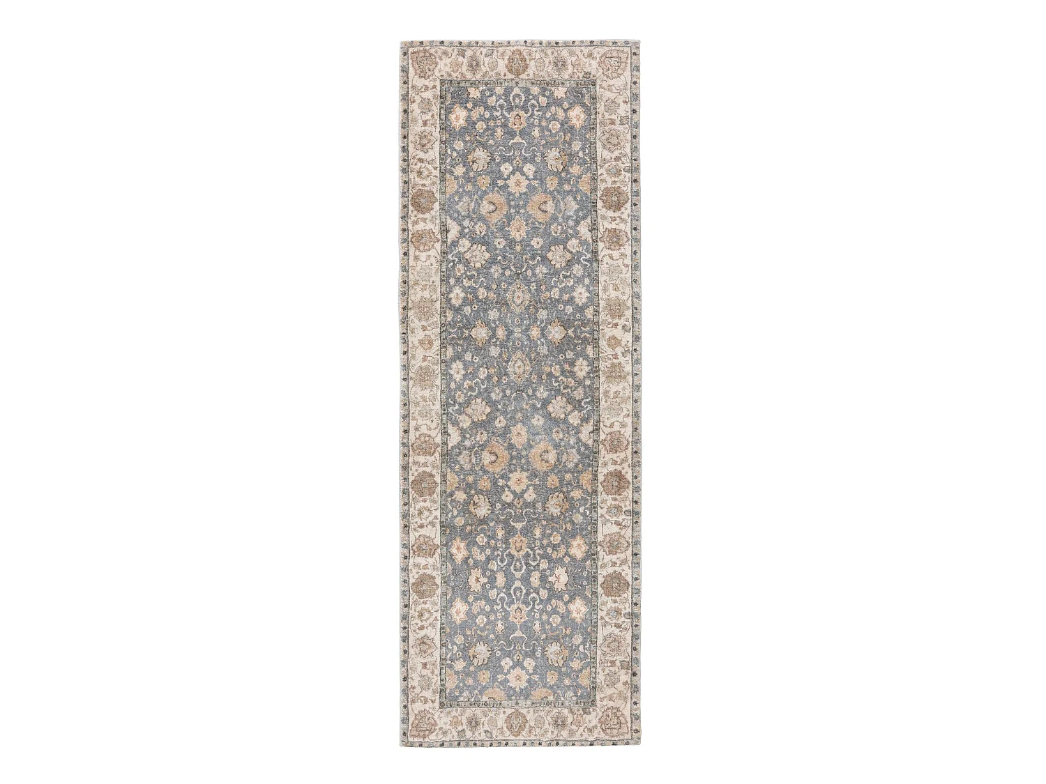 Tapis de couloir Mara Beige/Bleu 80x240 cm