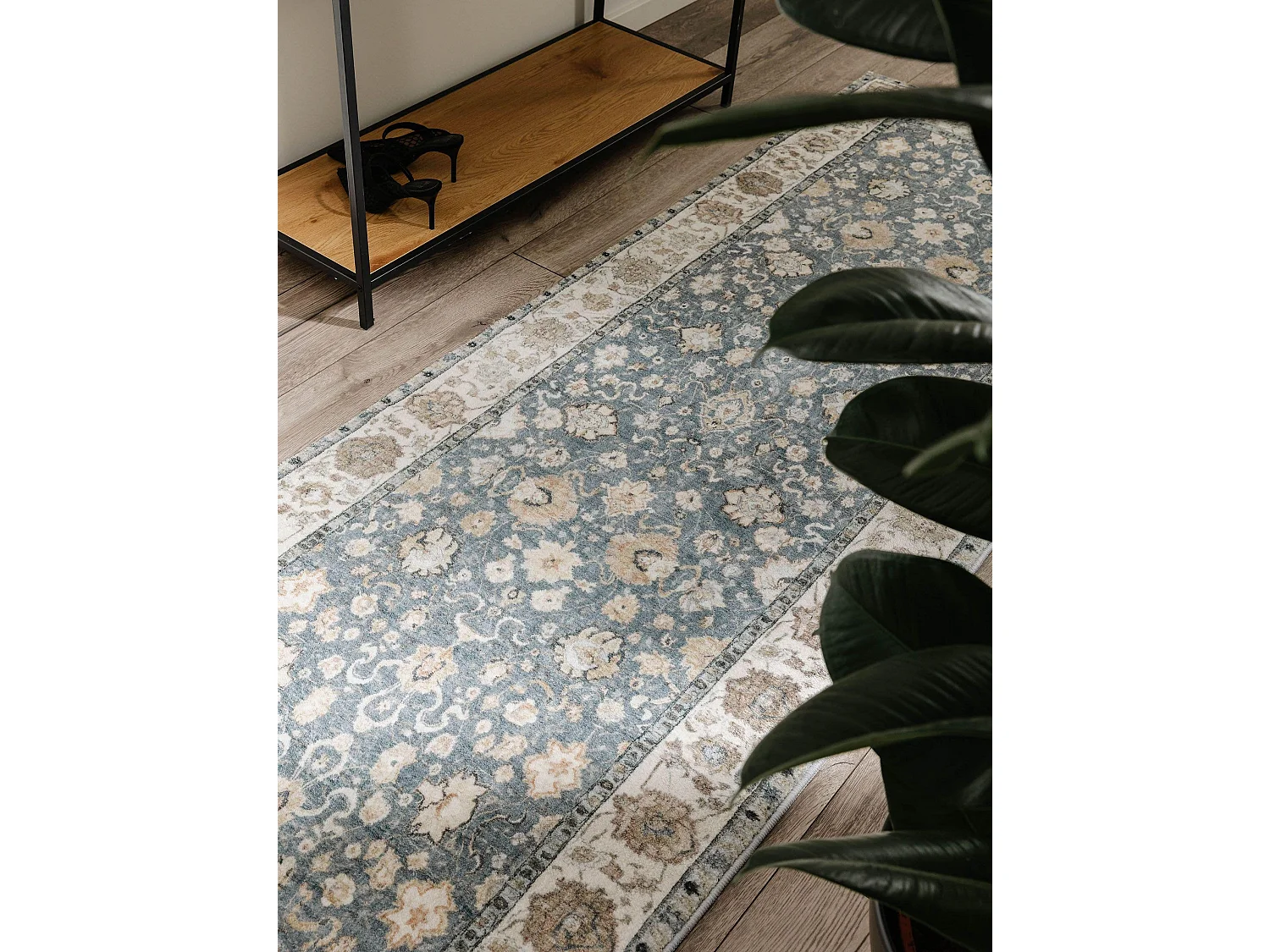 Tapis de couloir Mara Beige/Bleu 80x240 cm