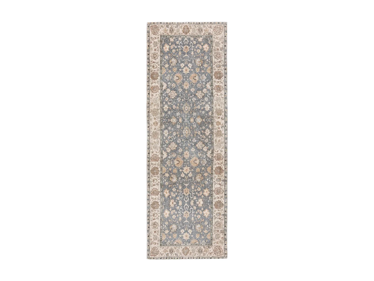 Tapis de couloir Mara Beige/Bleu 80x240 cm