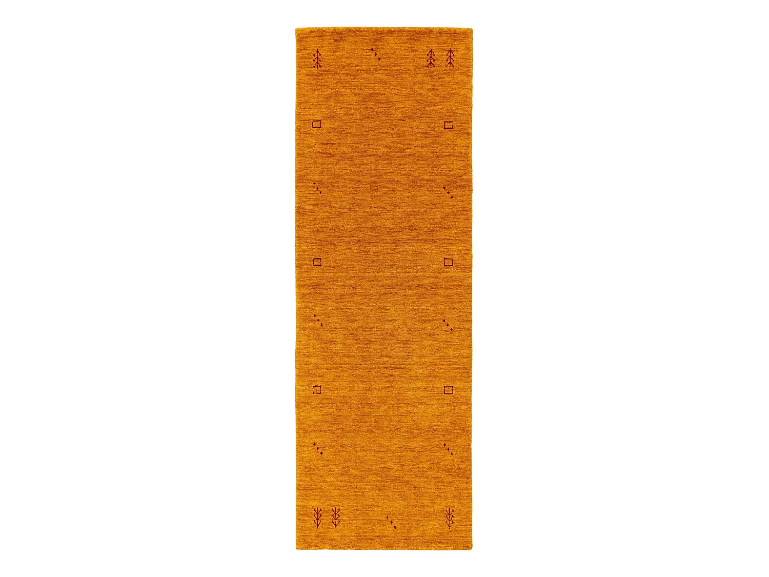 Tapis de couloir en laine Jamal Jaune 80x250 cm