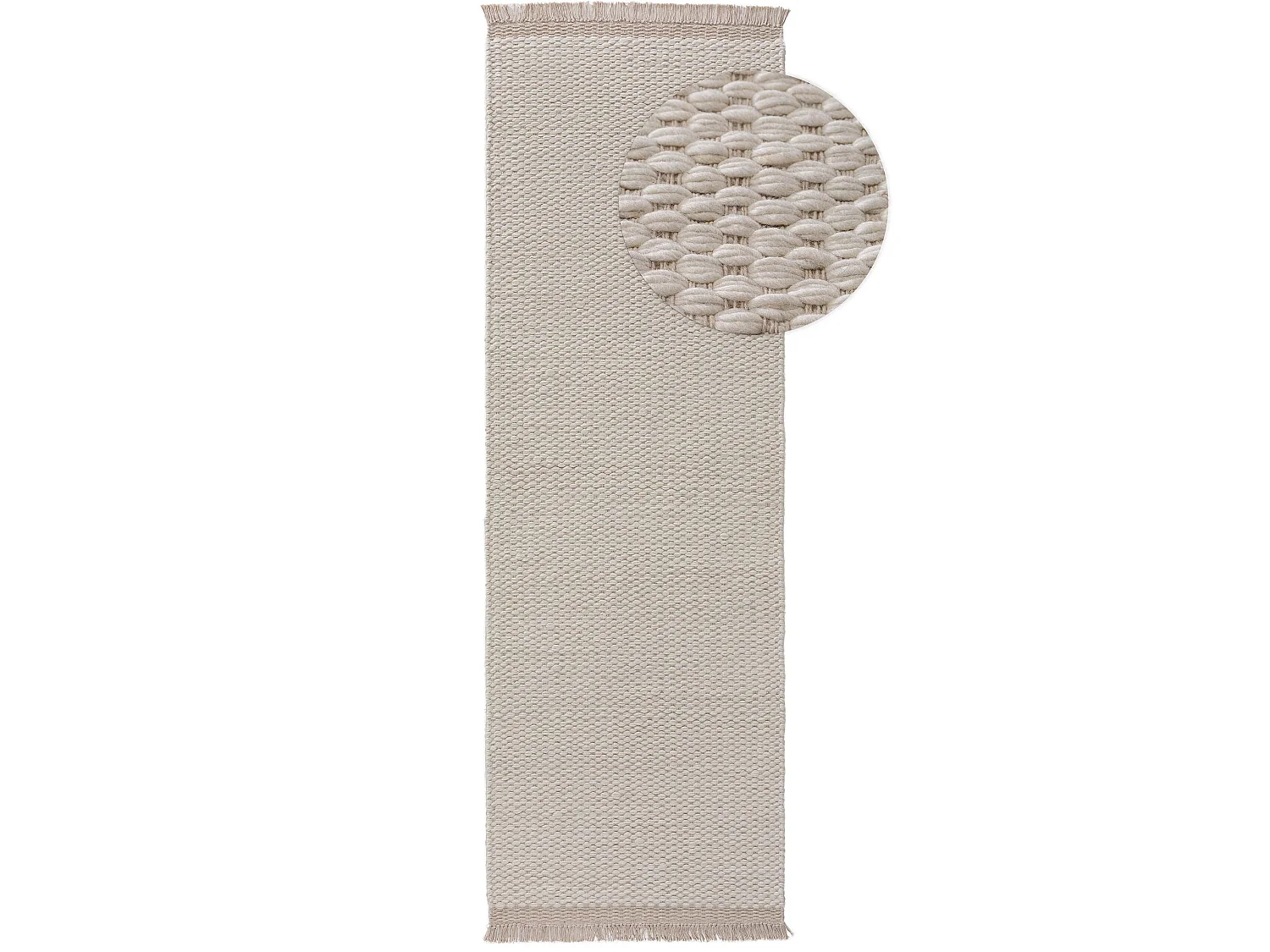 Tapis de laine Lana Crème 70x200 cm