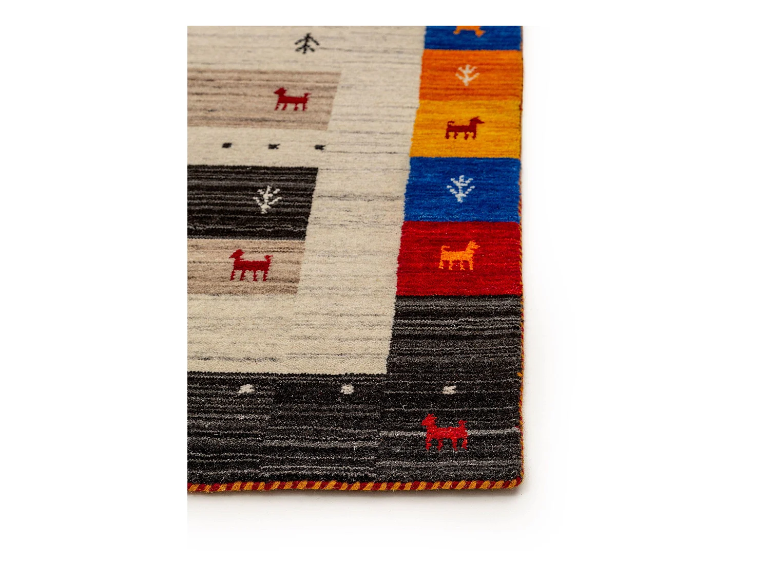 Tapis de couloir en laine Jamal Multicouleur 80x250 cm