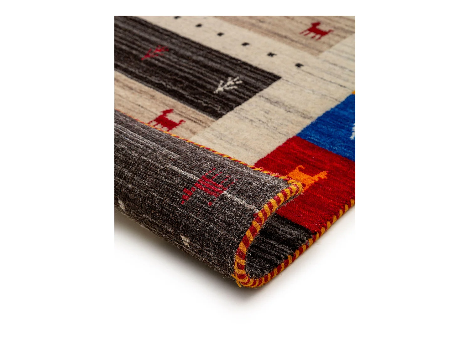 Tapis de couloir en laine Jamal Multicouleur 80x250 cm