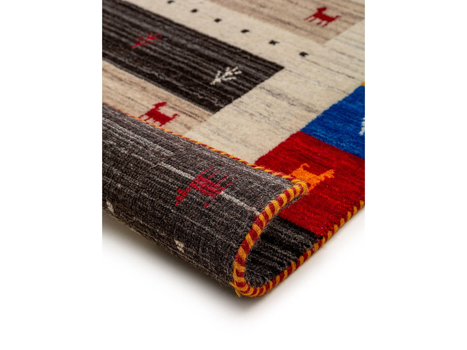 Tapis de couloir en laine Jamal Multicouleur 80x250 cm