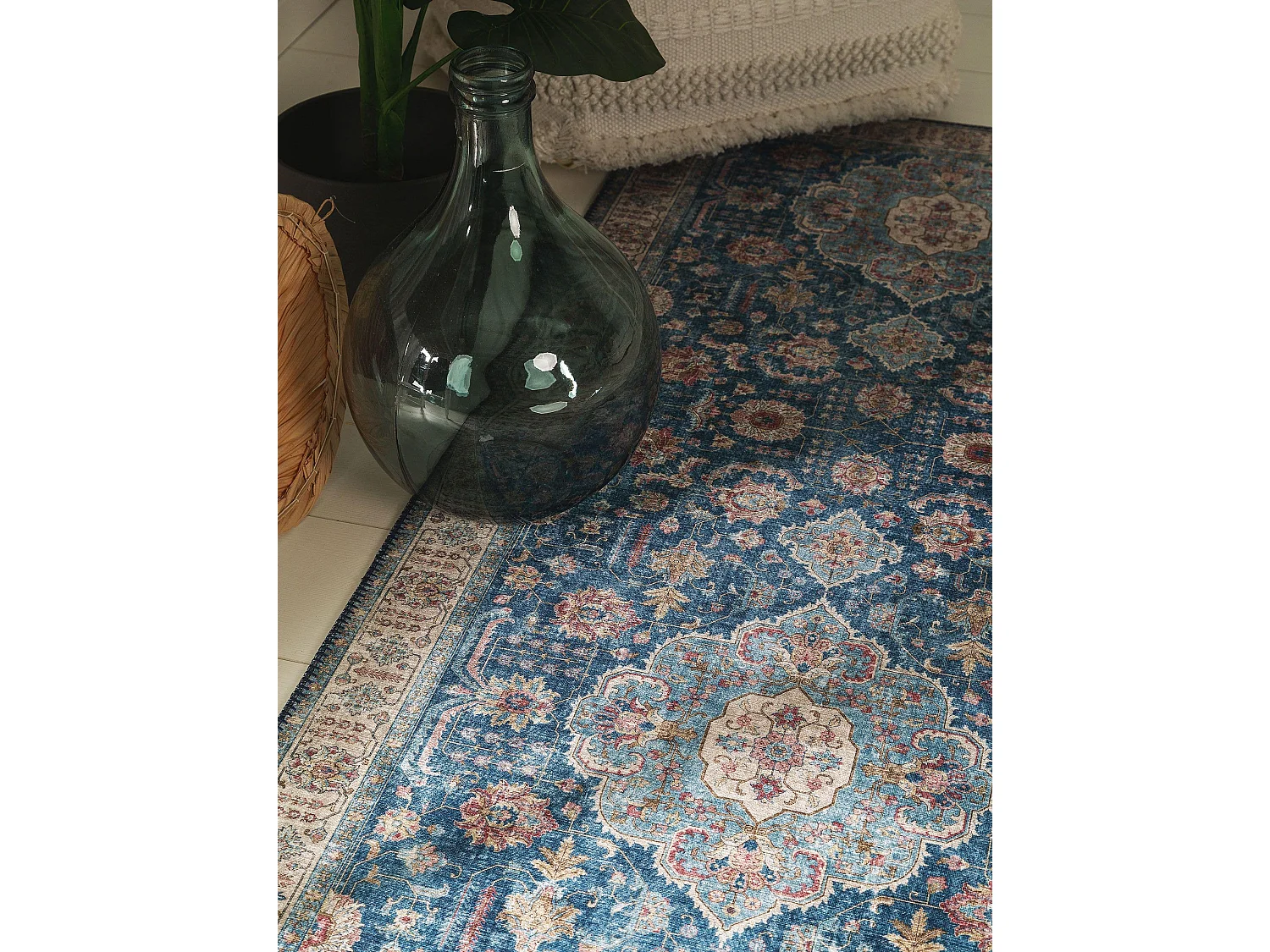Tapis de couloir Laury Bleu 80x240 cm