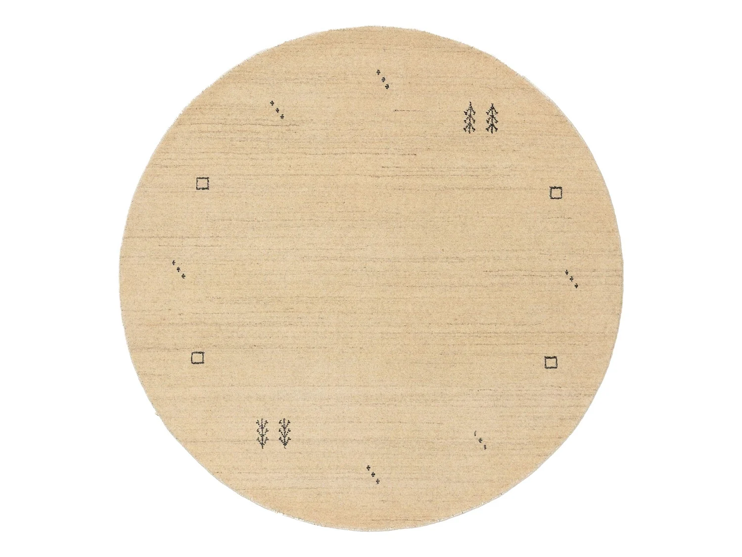 Tapis en laine rond Jamal Crème ø 200 cm rond