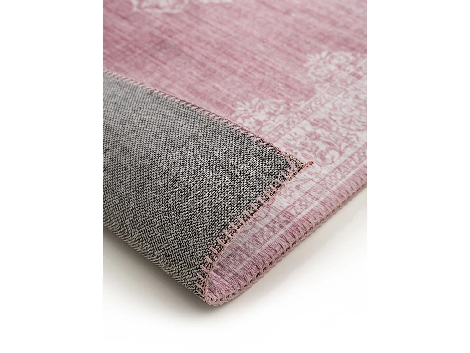 Tapis de couloir Laury Rose 80x240 cm