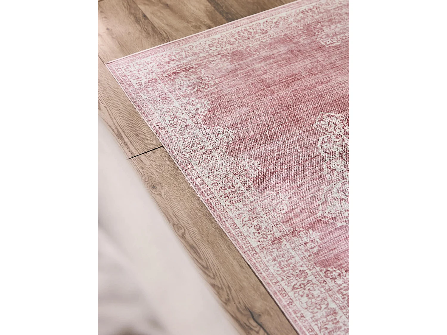 Tapis de couloir Laury Rose 80x240 cm