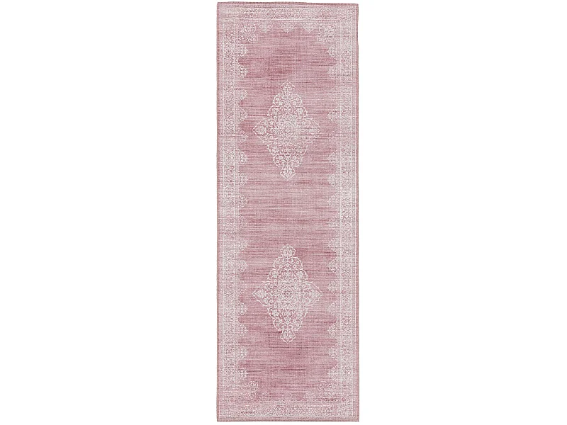 Tapis de couloir Laury Rose 80x240 cm