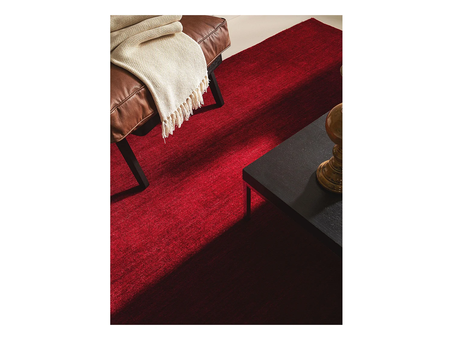 Tapis de laine Jamal Rouge 80x150 cm