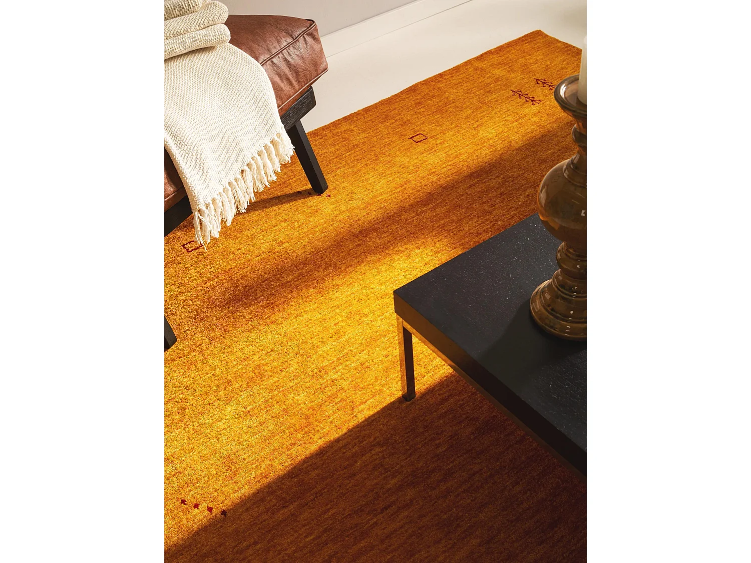 Tapis de laine Jamal Jaune 250x350 cm