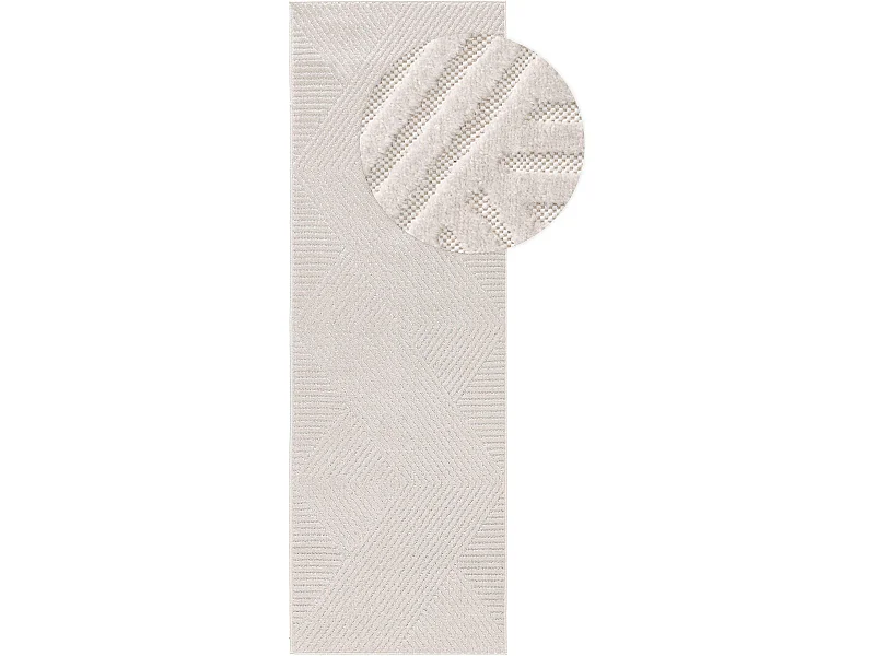 Tapis de couloir extérieur & intérieur Mars Crème 80x240 cm