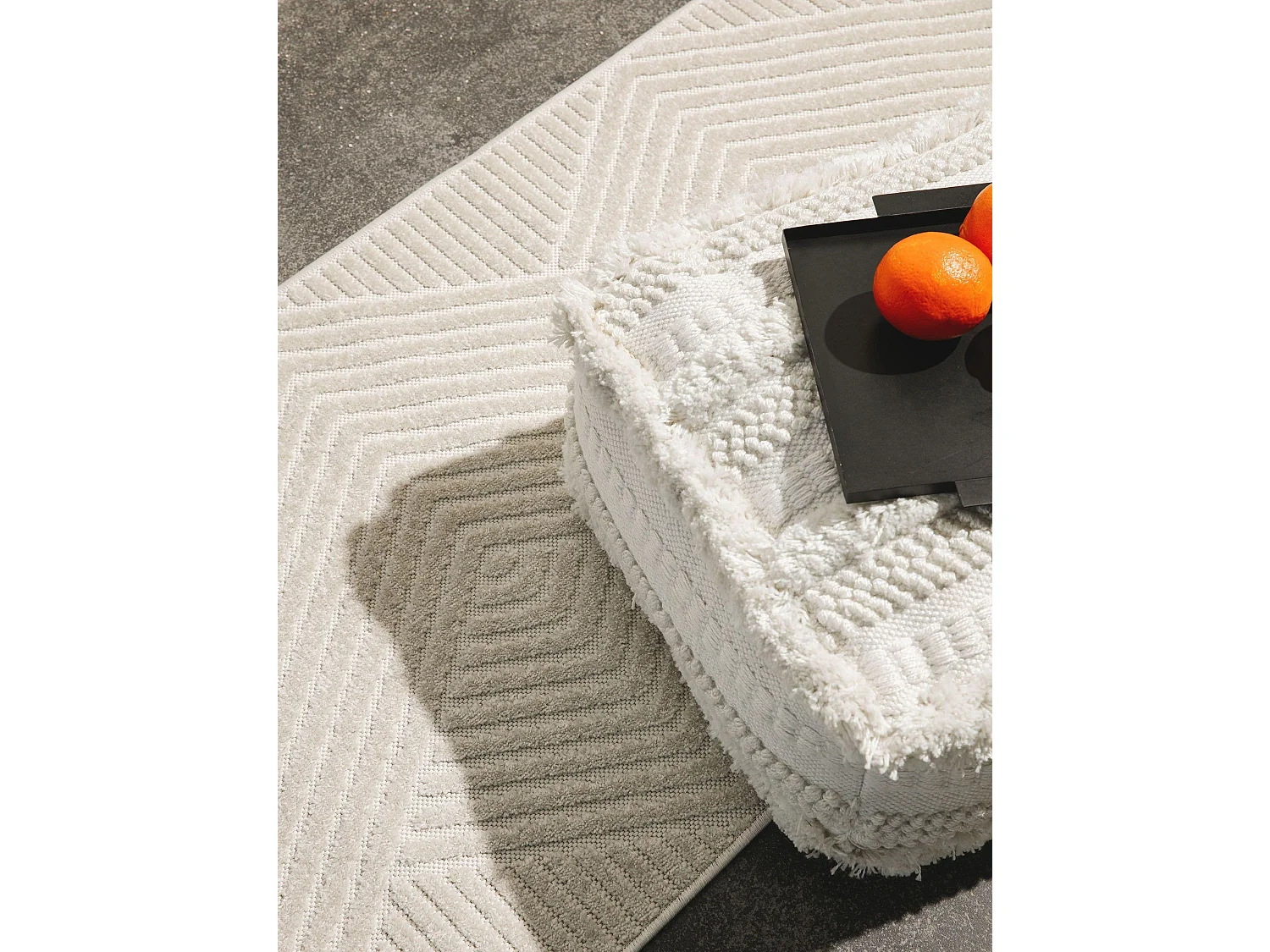 Tapis de couloir extérieur & intérieur Mars Crème 80x240 cm