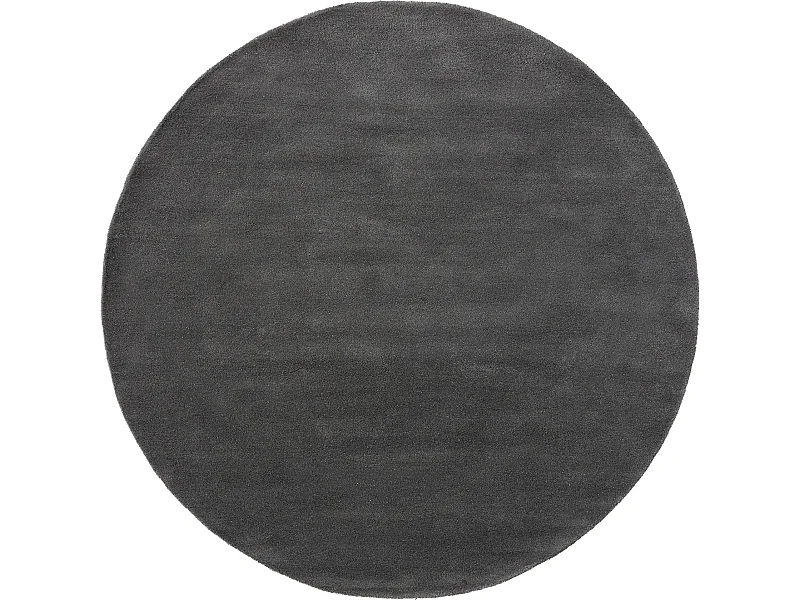 Tapis en laine rond Bent Anthracite ø 200 cm rond
