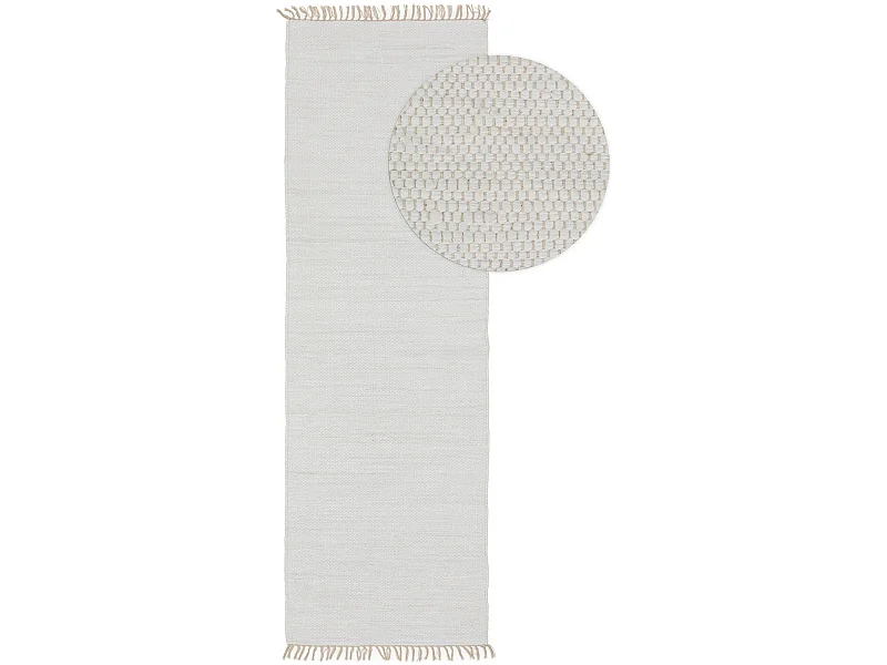 Tapis fabriqué à partir de matériaux recyclés Tom Blanc 80x300 cm