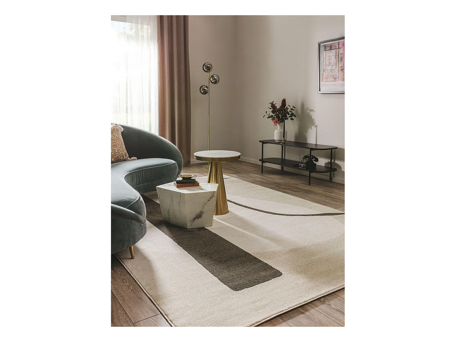Tapis Ida Crème/Anthracite 160x230 cm