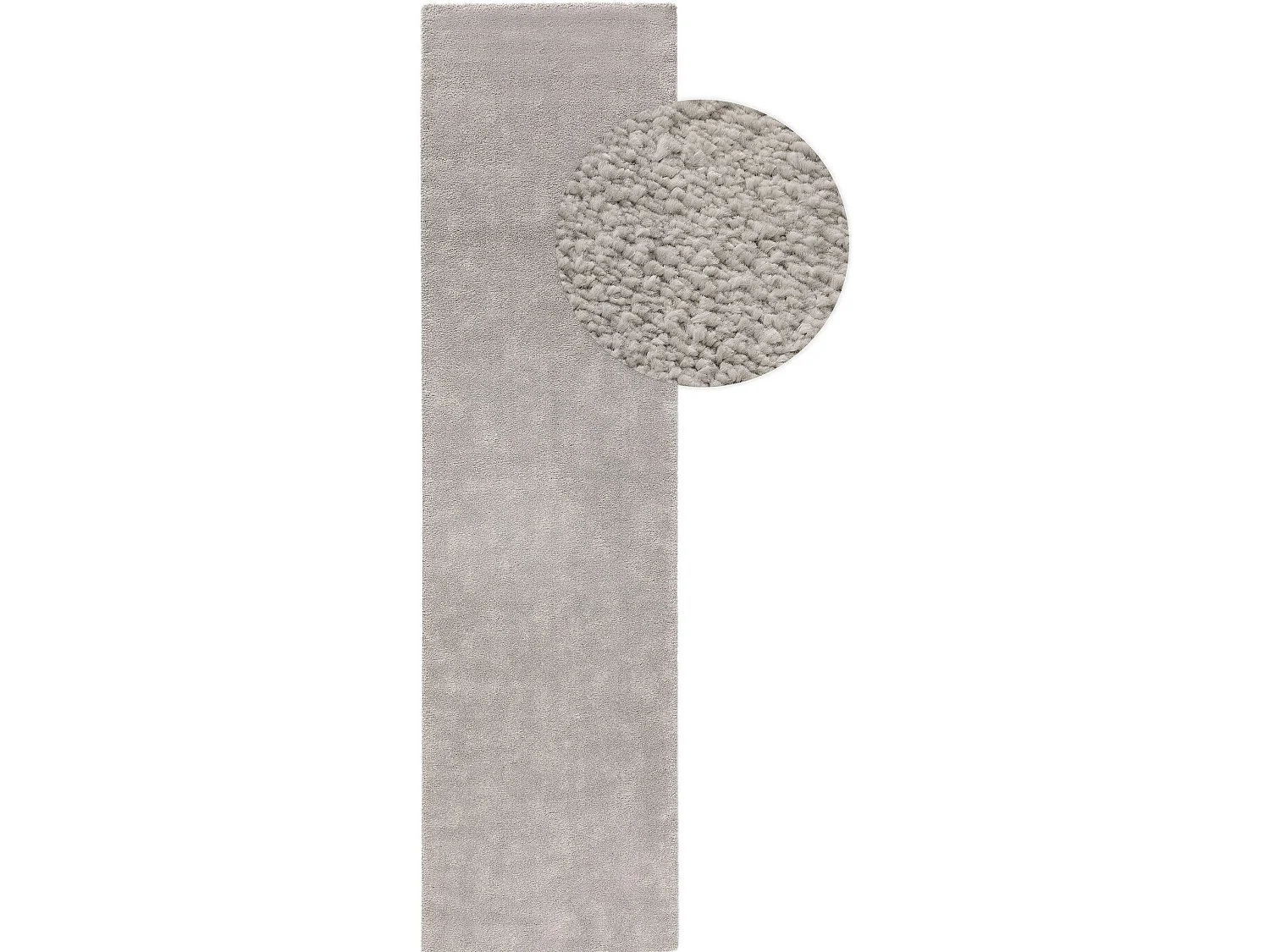 Tapis de couloir Tacoma Gris clair 80x200 cm