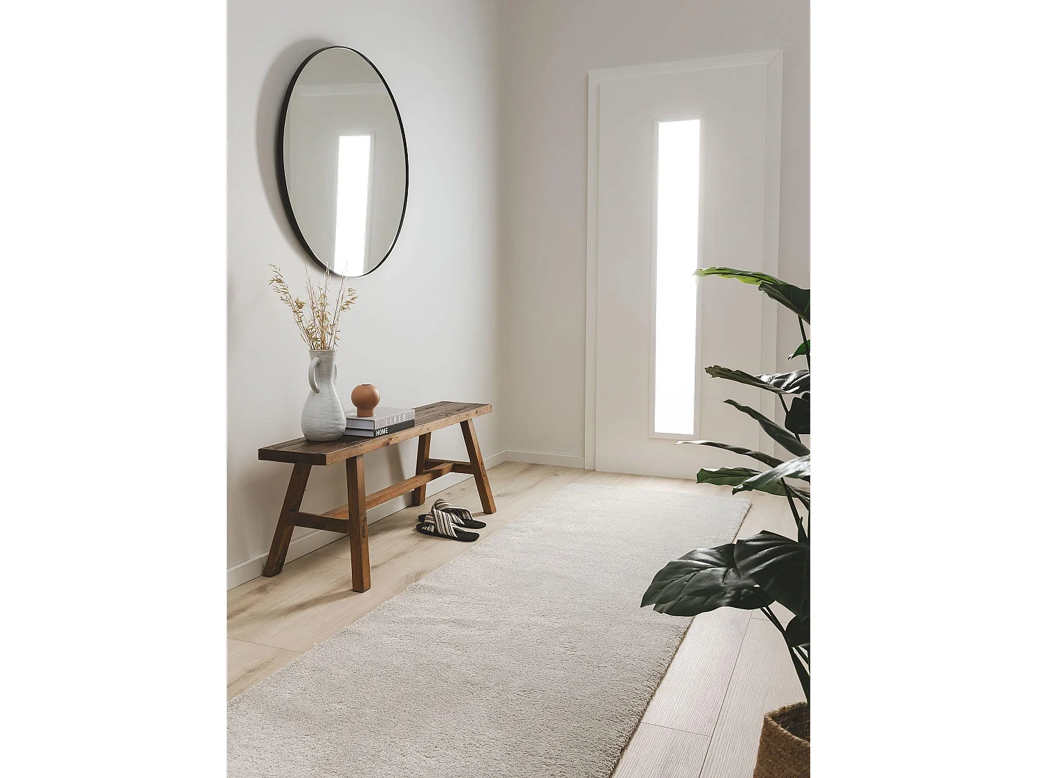 Tapis de couloir Tacoma Gris clair 80x200 cm