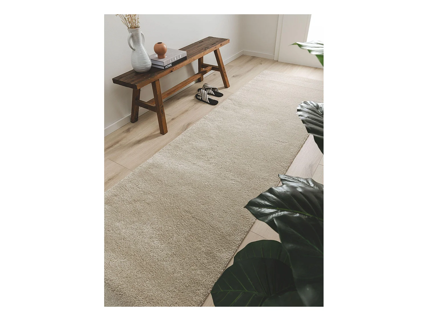 Tapis de couloir Tacoma Beige 80x200 cm