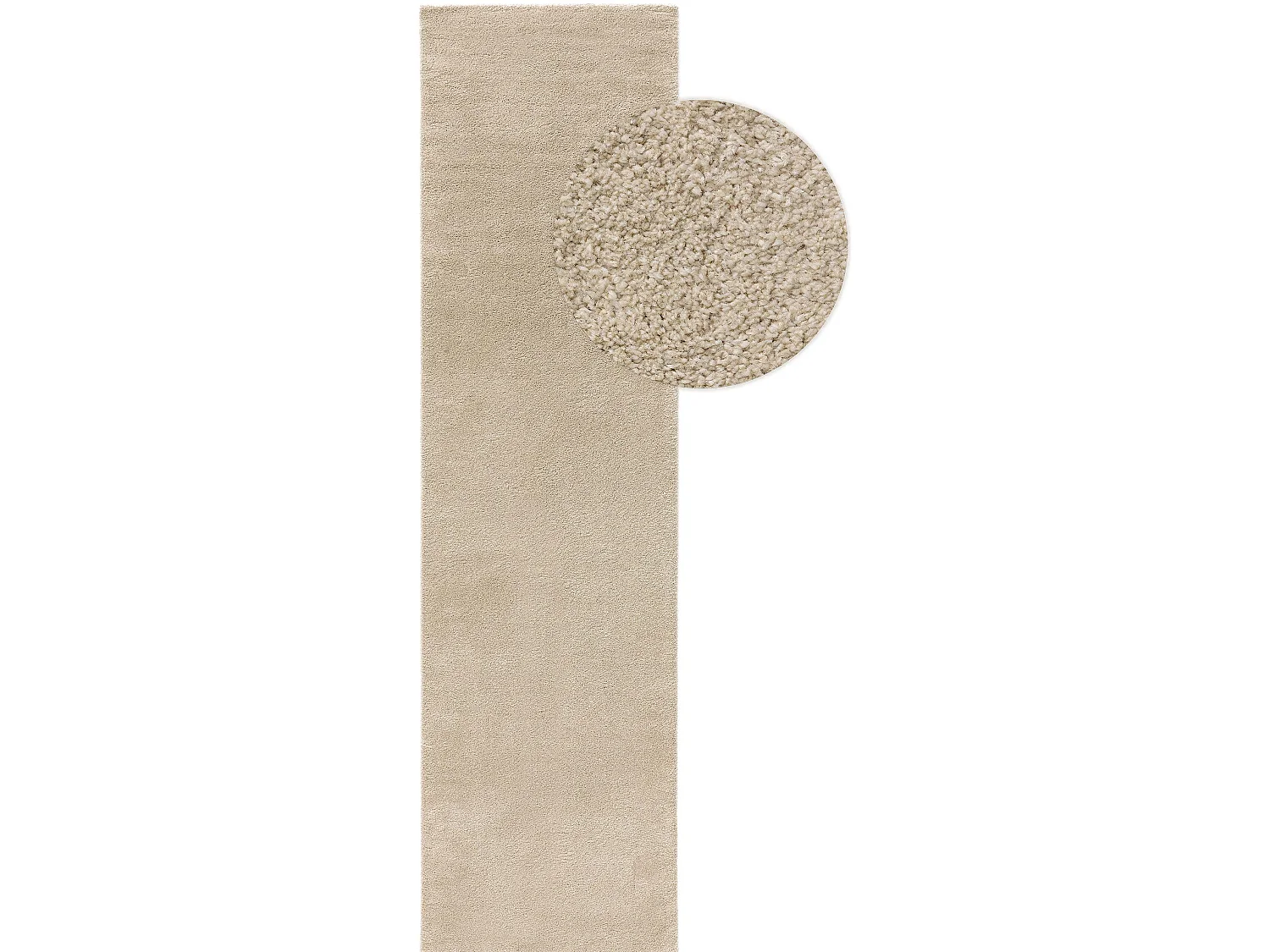 Tapis de couloir Tacoma Beige 80x200 cm