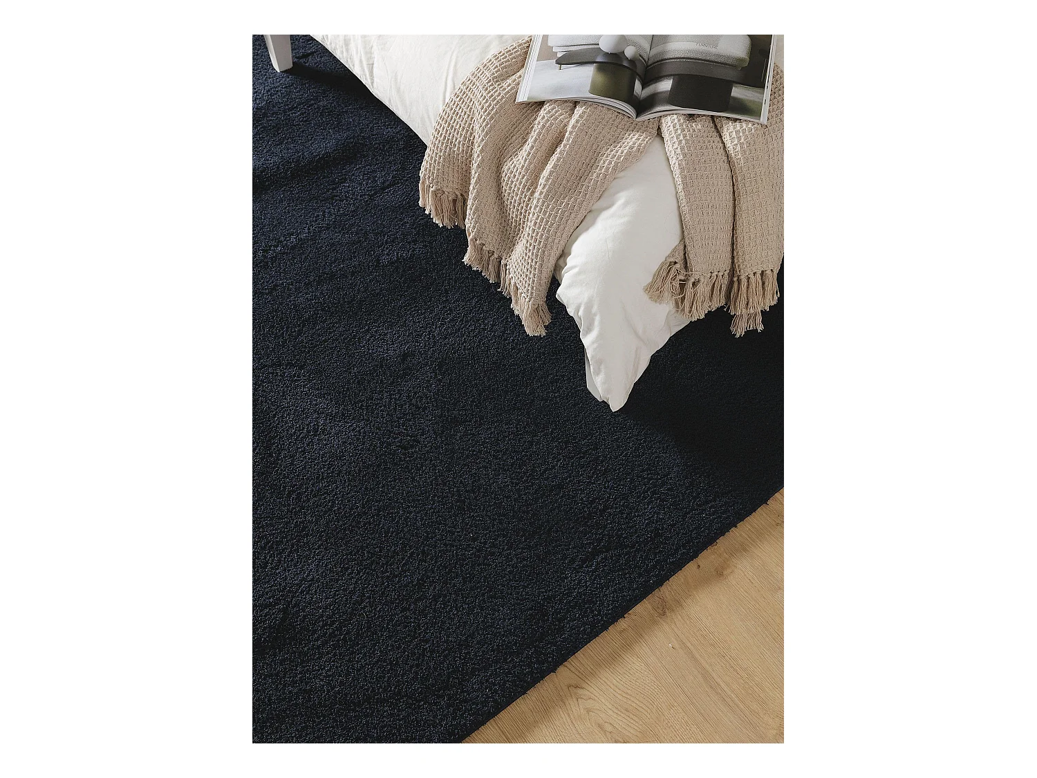 Tapis à poils longs Soda Bleu foncé 240x340 cm