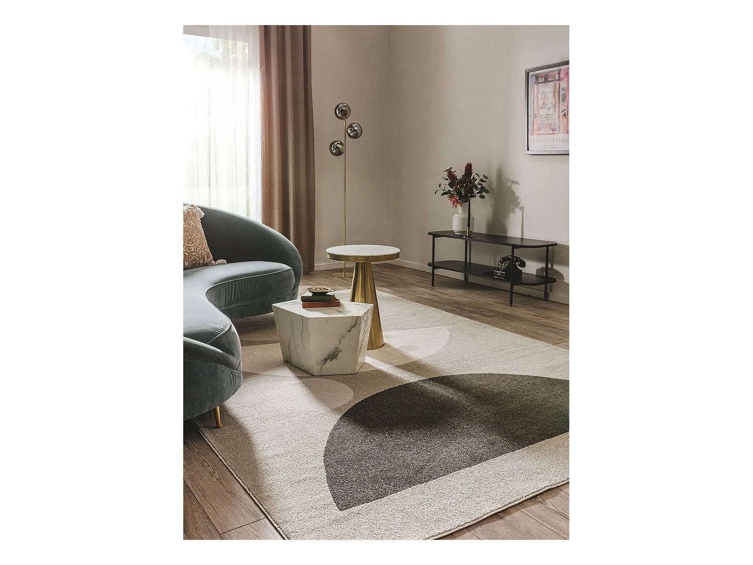 Tapis Ida Crème/Anthracite 160x230 cm