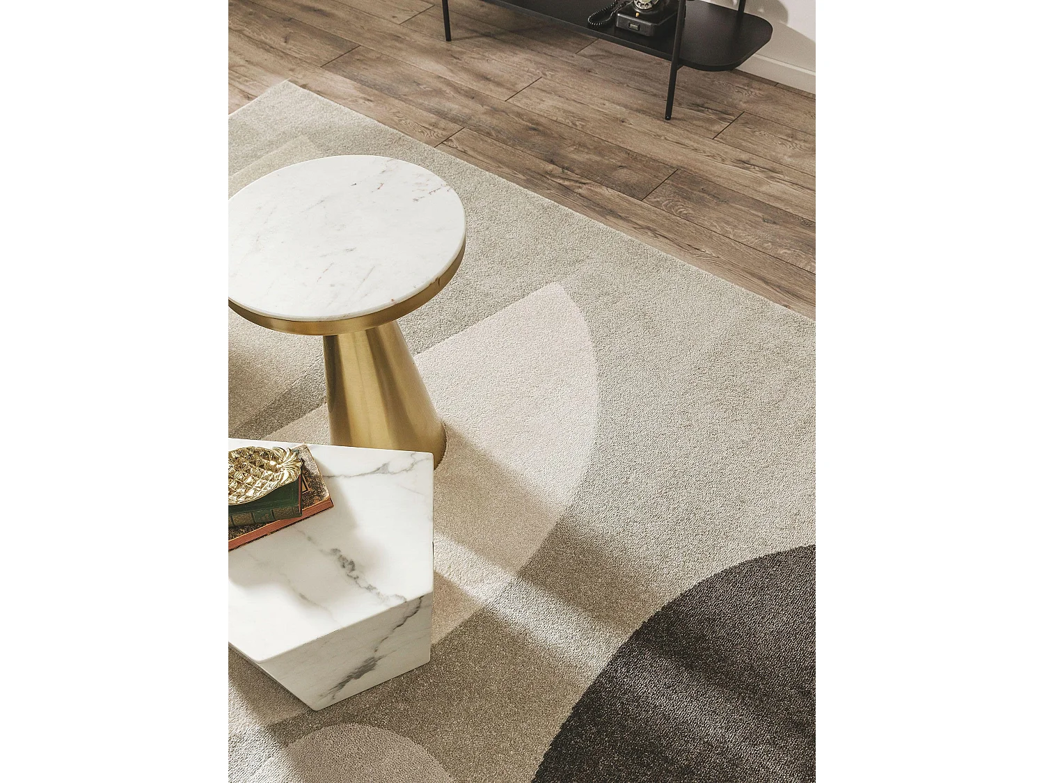 Tapis Ida Crème/Anthracite 160x230 cm