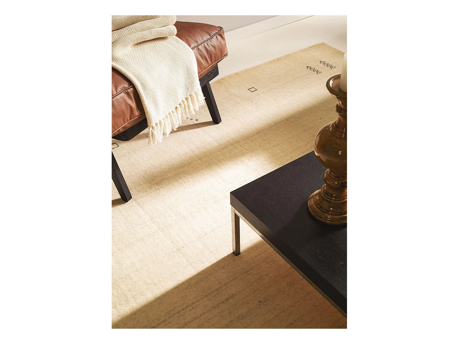 Tapis de laine Jamal Crème 200x300 cm