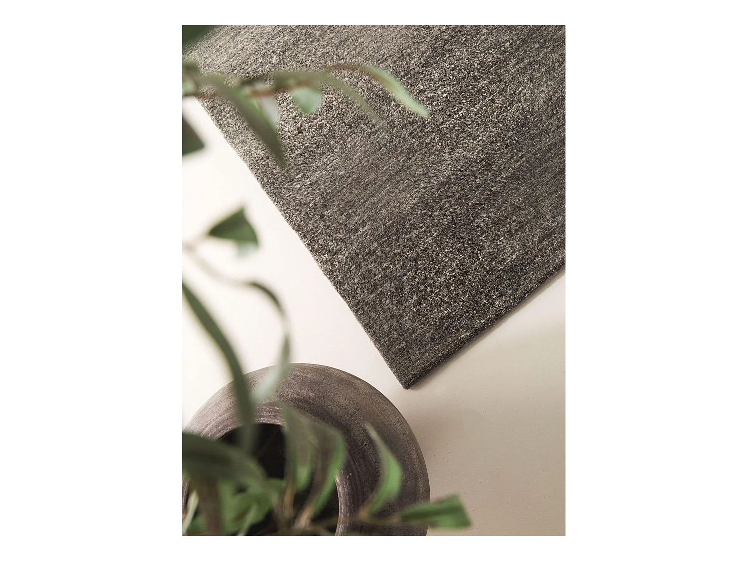 Tapis de couloir en laine Jamal Gris 80x250 cm