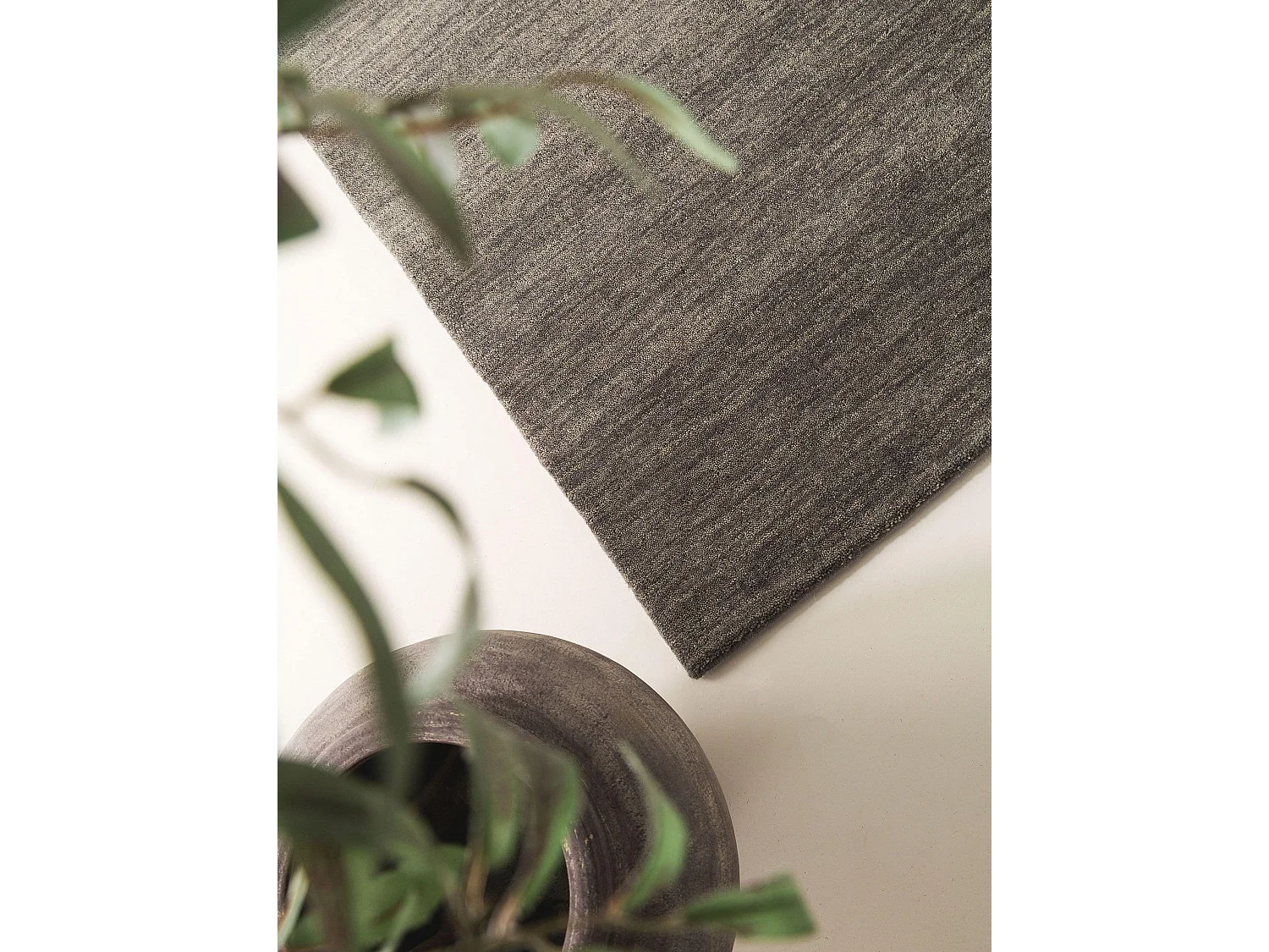 Tapis de couloir en laine Jamal Gris 80x250 cm