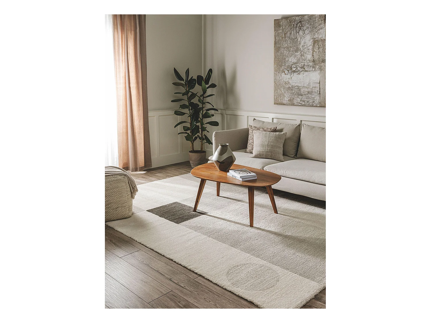 Tapis Tacoma Crème/Gris 200x290 cm