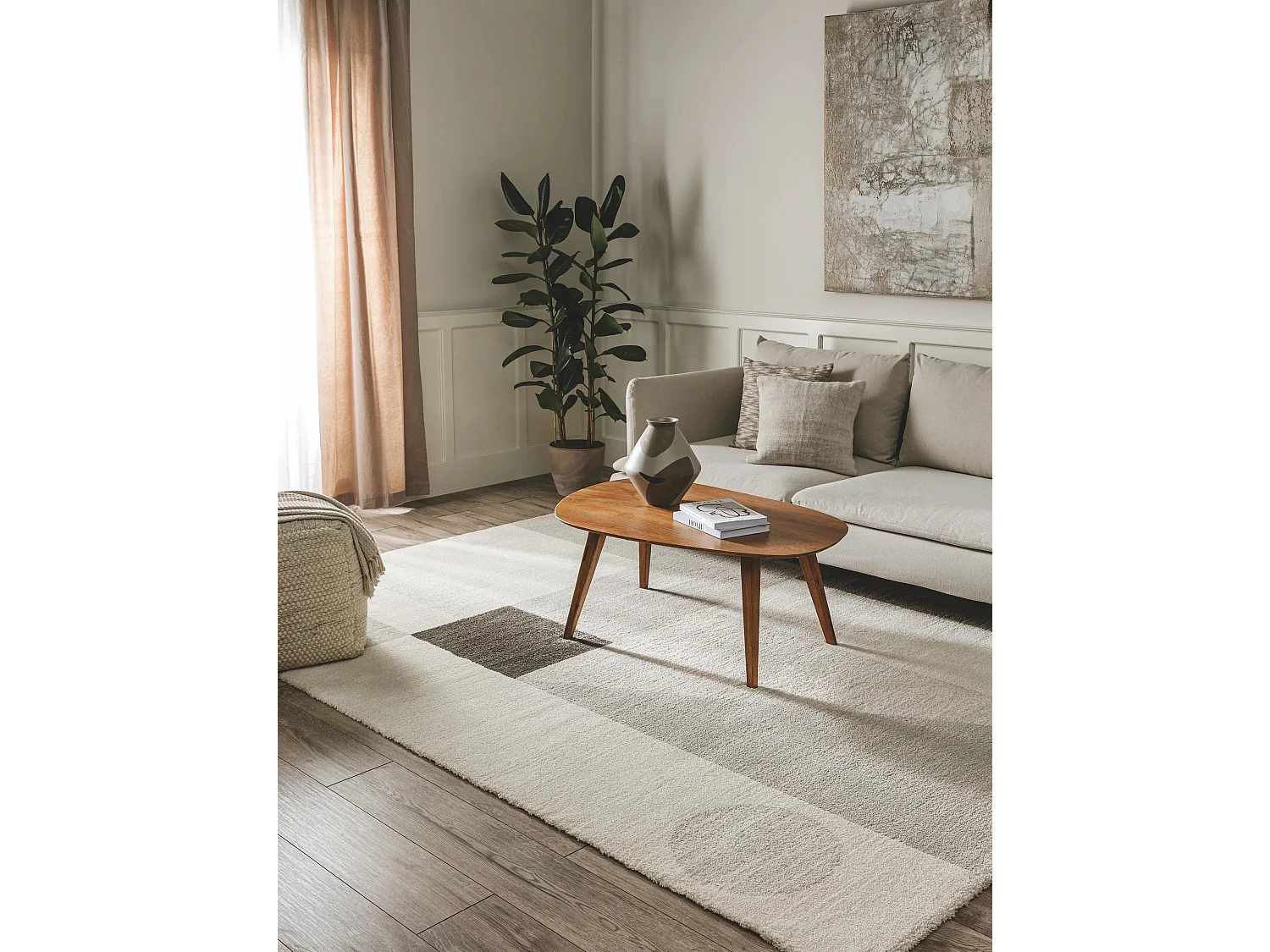 Tapis Tacoma Crème/Gris 200x290 cm