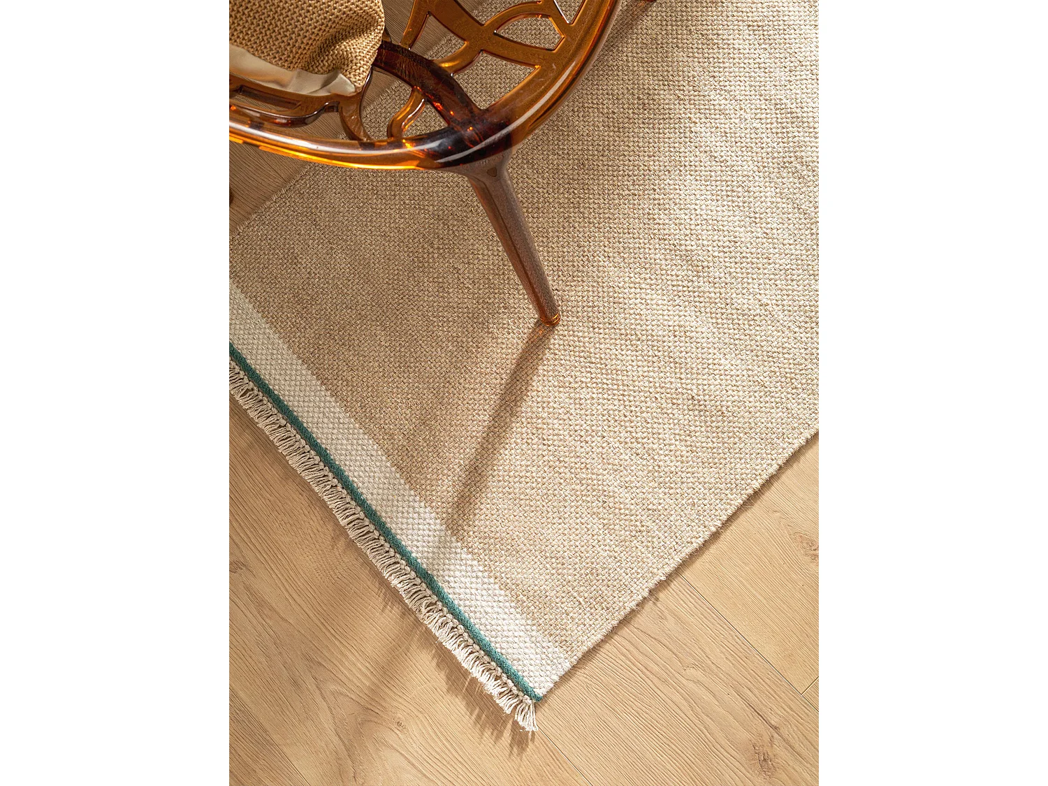 Tapis de couloir en laine Karla Beige 70x200 cm