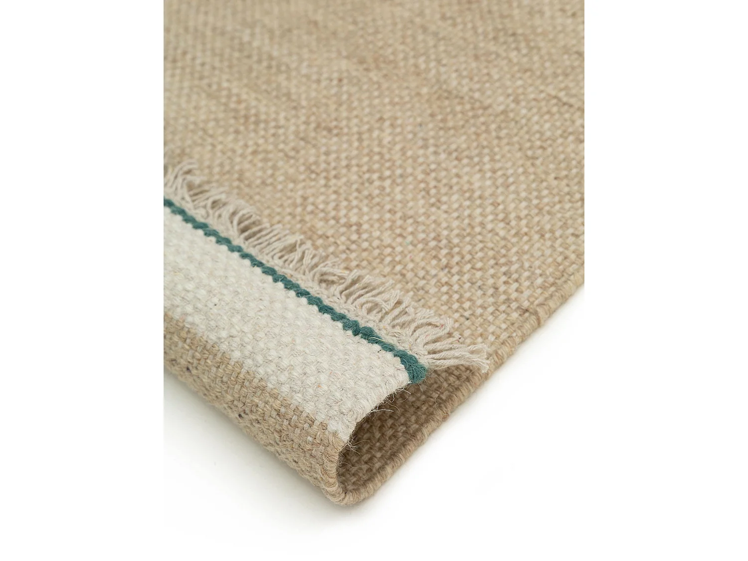 Tapis de couloir en laine Karla Beige 70x200 cm