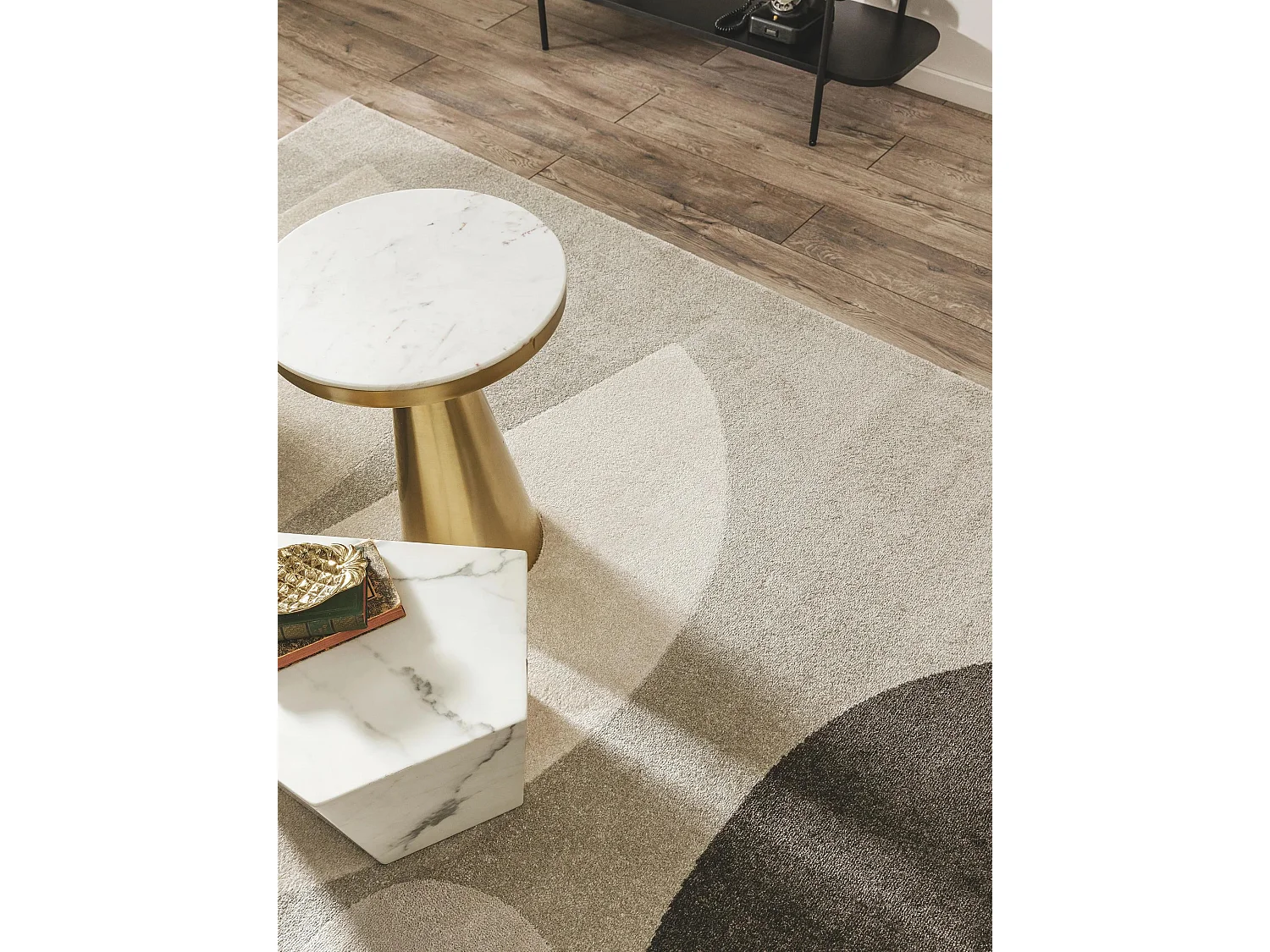 Tapis Ida Crème/Anthracite 80x150 cm