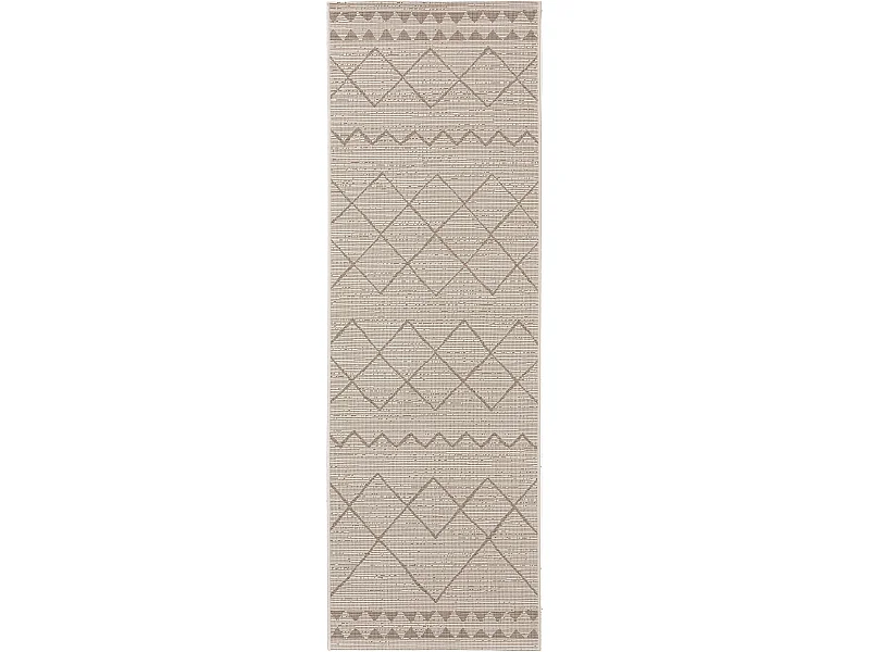 Tapis de couloir extérieur & intérieur Metro Crème/Beige 80x240 cm