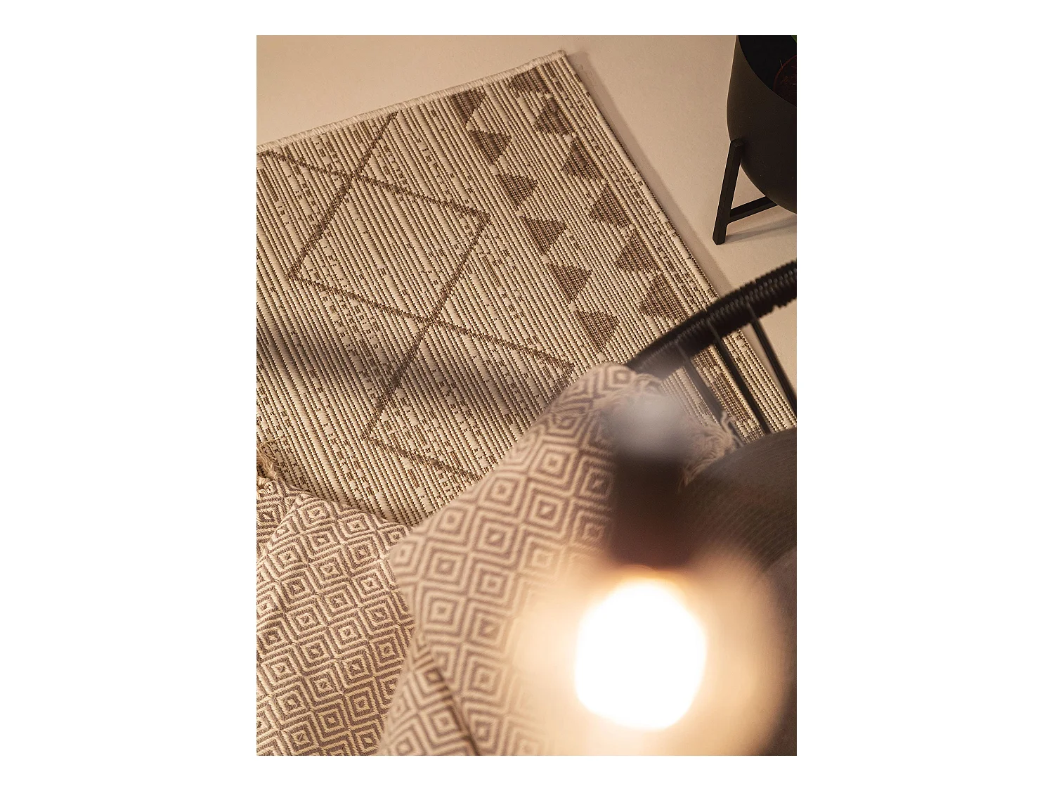 Tapis de couloir extérieur & intérieur Metro Crème/Beige 80x240 cm