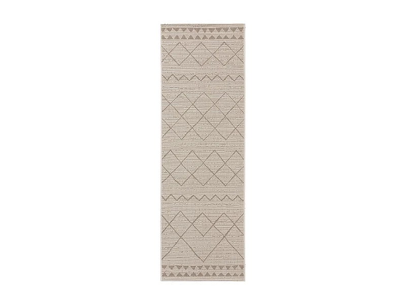 Tapis de couloir extérieur & intérieur Metro Crème/Beige 80x240 cm
