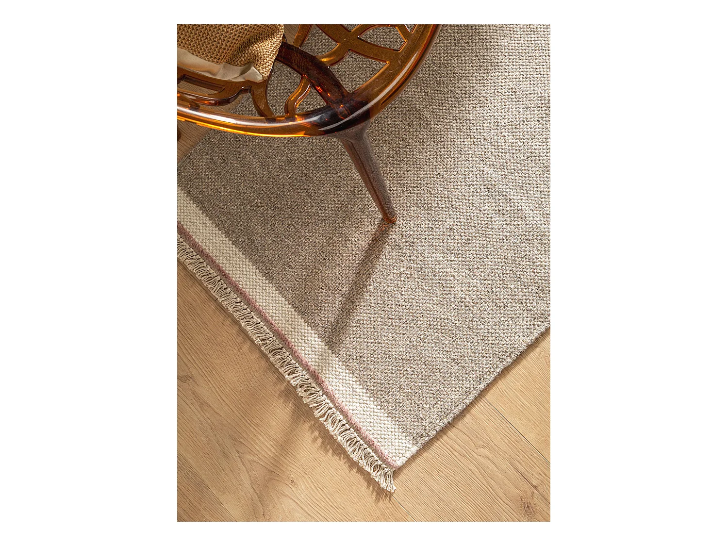 Tapis de couloir en laine Karla Gris 80x250 cm