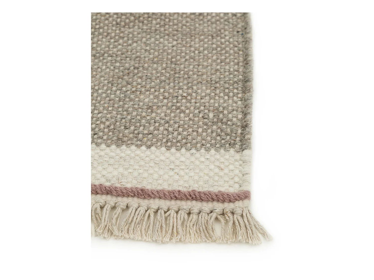 Tapis de couloir en laine Karla Gris 80x250 cm