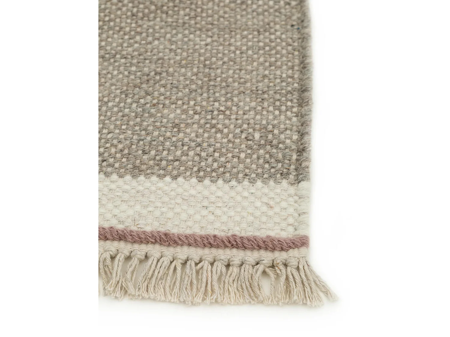 Tapis de couloir en laine Karla Gris 80x250 cm
