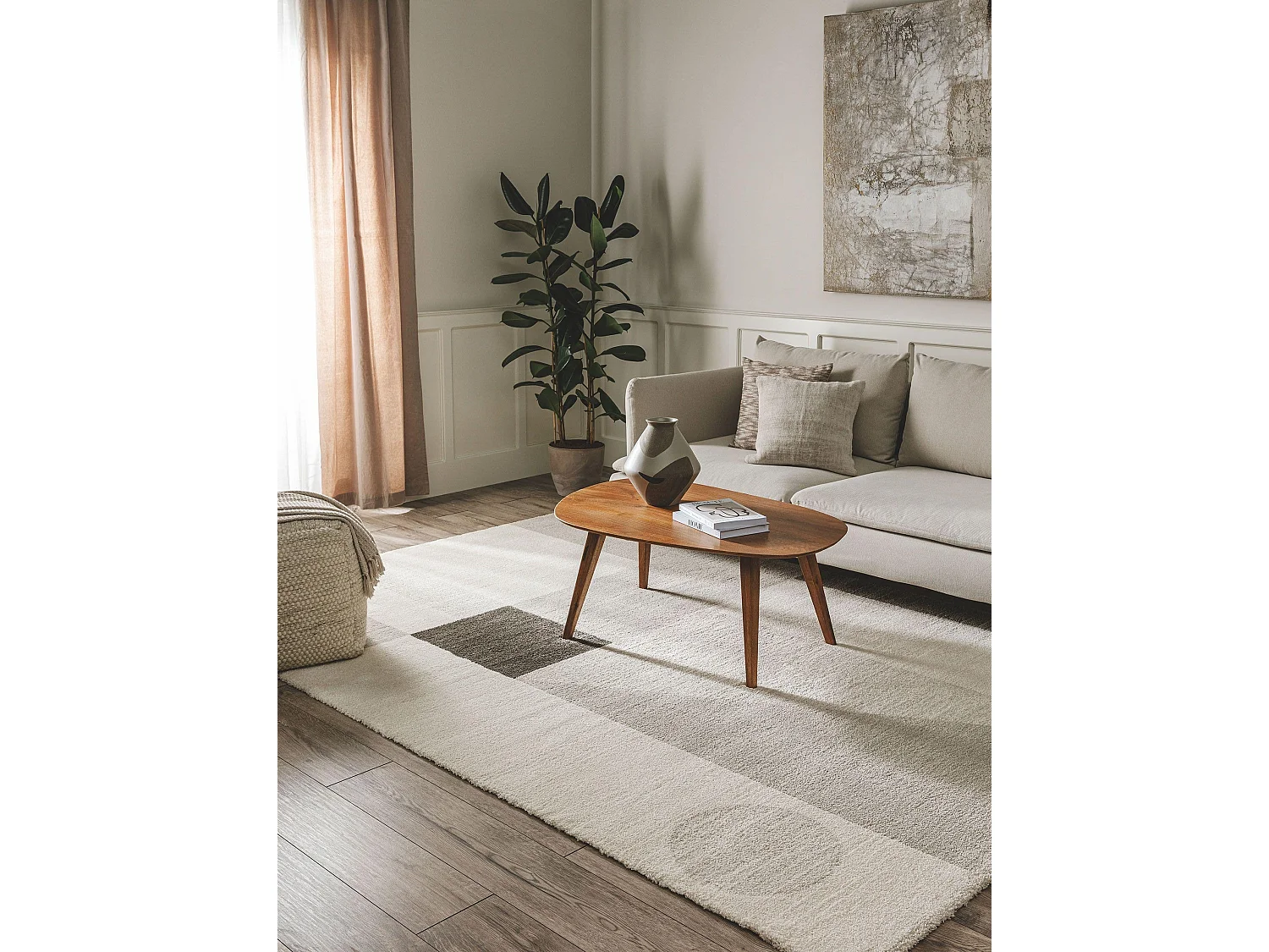 Tapis Tacoma Crème/Gris 240x340 cm