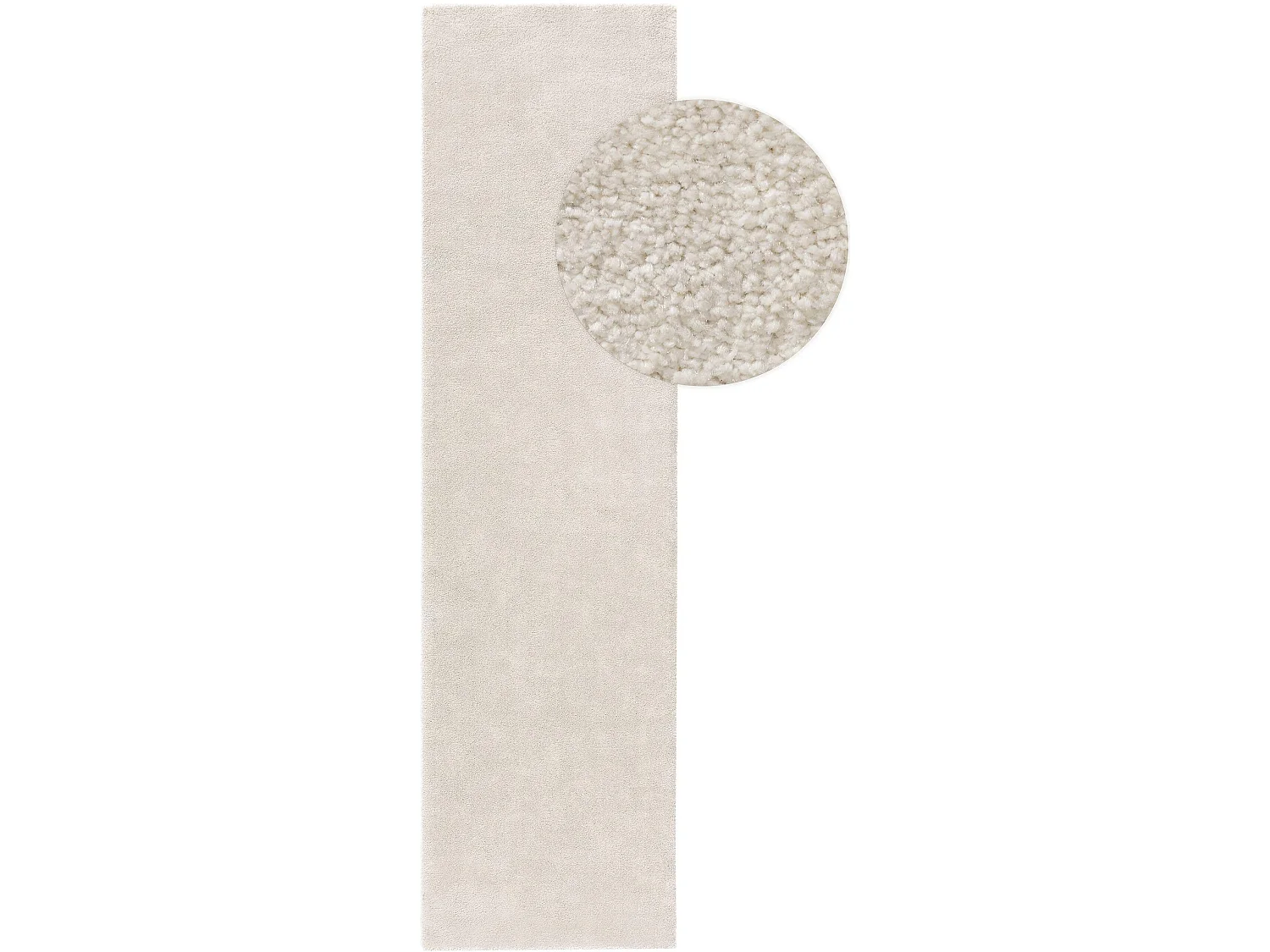 Tapis de couloir Tacoma Crème 80x200 cm